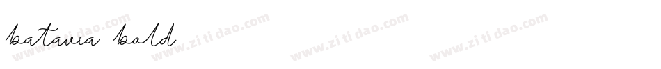 batavia bold字体转换
